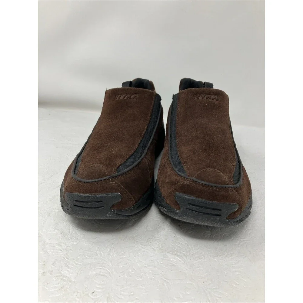 Ryka Cascade Roamer Suede Shoes Comfort Loafers Slip On Womens 7 Brown NEW